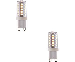 Loops 2 Pack Clear & White 3.7W G9 Smd Led Light Bulb - Dimmable Warm White - 470Lm 3000K