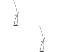 Loops 2 Pack Contemporary Black Led Floor Lamp - Modern Indoor Lighting For Home Decor