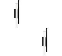 Loops 2 Pack Contemporary Black Led Wall Light For Modern Indoor Spaces