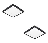 Loops 2 Pack Contemporary Black Square Led Ceiling Light For Modern Indoor Spaces