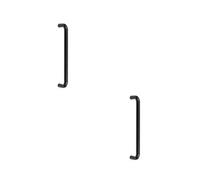 Loops 2 Pack D Shape Matt Black Pull Handle For Doors - 300mm X 19mm Durable Design - Door Handle