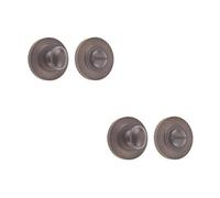 Loops 2 Pack Dark Bronze Inner Turn & Release Lock With Rose Options - Door Handle