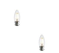 Loops 2 Pack Dimmable B22 Candle Led Light Bulbs - Warm White 2700K For Cozy Ambiance