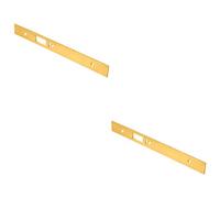 Loops 2 Pack - Din Anti Thrust Nightlatch Forend Strike & Fixing Pack Set- Brass Pvd Square
