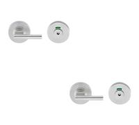 Loops 2 PACK - Disabled Thumbturn Handle With Hex Release & Occupancy Indicator Satin Steel