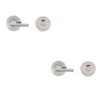 Loops 2 PACK - Disabled Thumbturn Handle With Release With Indicator Satin Stainless Steel