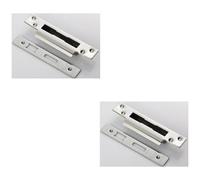 Loops 2 Pack - Door Forend Strike And Fixing Pack Setfor Bs 5 Lever Sashlock - Bright Steel Square