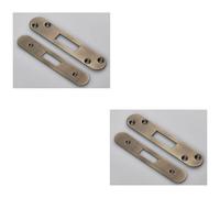 Loops 2 Pack - Door Frame Forend Strike And Fixing Pack Setfor Deadlocks - Antique Brass Radius