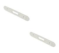 Loops 2 Pack - Door Frame Forend Strike And Fixing Pack Setfor Deadlocks - Bright Steel Radius