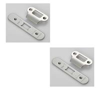 Loops 2 Pack - Door Frame Forend Strike And Fixing Pack Setfor Flat Latches - Bright Steel Radius