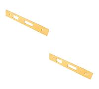 Loops 2 Pack - Door Frame Forend Strike And Fixing Pack Setfor Sashlocks - Brass Pvd Square