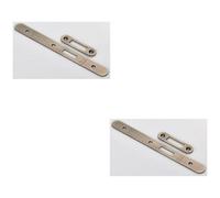 Loops 2 Pack - Door Frame Forend Strike & Fixing Pack Set- Din Euro Deadlock Antique Brass Radius