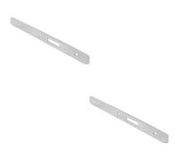 Loops 2 Pack - Door Frame Forend Strike & Fixing Pack Set- Din Euro Deadlock - Bright Steel Radius