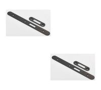 Loops 2 Pack - Door Frame Forend Strike & Fixing Pack Set- Din Euro Deadlock - Matt Black Radius