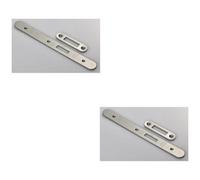 Loops 2 Pack - Door Frame Forend Strike & Fixing Pack Set- Din Euro Deadlock - Satin Steel Radius