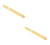 Loops 2 Pack - Door Frame Forend Strike & Fixing Pack Setdin Latch - Brass Pvd Square 235X24mm