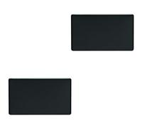 Loops 2 Pack Double Screwless Matt Black Blanking Plate Round Edged Wall Hole Cover