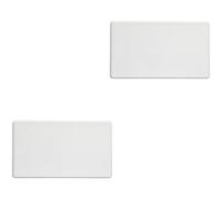 Loops 2 Pack Double Screwless Matt White Blanking Plate Round Edged Wall Hole Cover