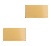 Loops 2 Pack Double Screwless Satin Brass Blanking Plate Round Edged Wall Hole Cover