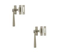Loops 2 Pack Durable 110mm Satin Nickel Casement Fasteners For Secure Windows - Window Handle
