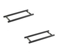 Loops 2 Pack Durable 300mm Black Back To Back Pull Handle For Doors - Door Handle