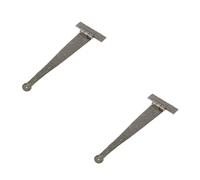 Loops 2 Pack Durable 370X132mm Pewter T Hinge For Doors And Cabinets - Traditional Gate Door - Door Hinges