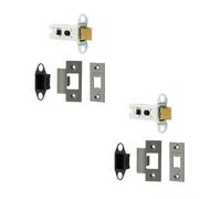 Loops 2 Pack Durable 64mm Gun Metal Tubular Latches For Secure Doors