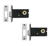 Loops 2 Pack Durable 76mm Box Deadbolts With 8mm Spindle In Satin Stainless Steel For Maximum Security - Door Bolt