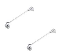 Loops 2 Pack Durable Brass Cabin Hook 205mm In Satin Chrome Finish - Hook & Eye Arm Lock