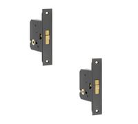 Loops 2 Pack Durable Dark Bronze Sliding Door Bathroom Lock For Ultimate Privacy - Door Lock