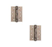 Loops 2 Pack Durable Grade 11 Bronze Steel Ball Bearing Hinge 102X76mm For Heavy-Duty Doors - Door Hinges