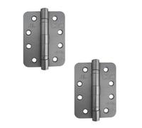 Loops 2 Pack Durable Grade 11 Satin Nickel Steel Ball Bearing Radius Hinge 102X76mm For Heavy-Duty Doors - Door Hinges