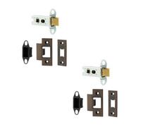 Loops 2 Pack Durable Heavy Duty Tubular Latches - 45 Degree Short Travel In Dark Bronze Finish