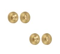 Loops 2 Pack Durable Satin Brass Inner Turn & Release Lock With Customization Options - Door Handle