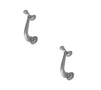 Loops 2 Pack Elegant 135mm Satin Chrome Scroll Door Knockers For Stylish Entrances - External Outdoor Knocker