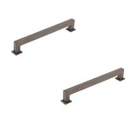 Loops 2 Pack Elegant 224mm Dark Bronze Cabinet Handle For Modern Interiors - Kitchen Drawer Pull Handle