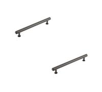 Loops 2 Pack Elegant 224mm Dark Bronze Stepped Cabinet Handle - Kitchen Drawer Pull Handle