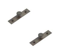 Loops 2 Pack Elegant 30mm Dark Bronze Cupboard Knob With Plain Backplate Kitchen - Cabinet Knob