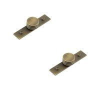 Loops 2 Pack Elegant 40mm Antique Brass Cupboard Knob For Stylish Interiors - Kitchen Cabinet Knob