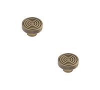Loops 2 Pack Elegant 40mm Antique Brass Cupboard Knob For Stylish Interiors Kitchen Cabinet Knob