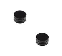 Loops 2 Pack Elegant 40mm Black Grooved Cupboard Knob For Any Room - Kitchen Cabinet Knob