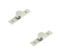 Loops 2 Pack Elegant 40mm Satin Nickel Cupboard Knob For Stylish Interiors - Kitchen Cabinet Knob