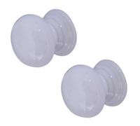 Loops 2 Pack Elegant 50mm White Porcelain Cupboard Knob For Classic Style - Kitchen Cabinet Knob