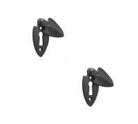 Loops 2 Pack Elegant Antique Black Covered Escutcheon - 50mm Decorative Hardware - Key Hole Cover