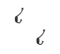 Loops 2 Pack Elegant Antique Black Hat And Coat Hook - 125mm - Wall Mounted Clothing Hook