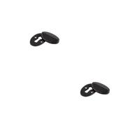 Loops 2 Pack Elegant Black Oval Covered Escutcheon 50X31X9mm For Doors - Key Hole Cover