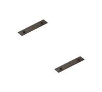 Loops 2 Pack Elegant Dark Bronze Backplate For Cupboard Knob - 140X30mm - Kitchen Cabinet Knob