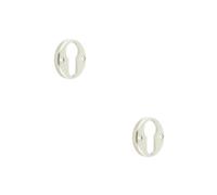 Loops 2 Pack Elegant Knurled Euro Profile Escutcheon In Polished Nickel - Solid Brass Key Hole Cover