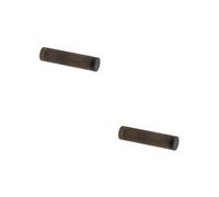 Loops 2 Pack Elegant Knurled Wall Mounted Door Stops In Antique Brass Finish - Solid Brass & Rubber Stopper