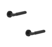 Loops 2 Pack Elegant Matt Black Door Lever Handle On Rose - Interior Handle
